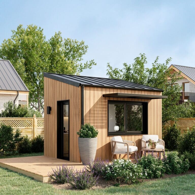 Capsule backyard studio exterior render